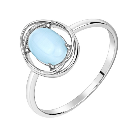 Купить кольцо из серебра с кошачий глазом в интернет-магазине KRASNOE