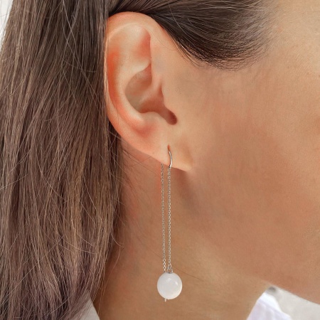 Серьги из серебра с агатами 2340390710-9-10 от KRASNOE, металл Серебро, вставка Агат