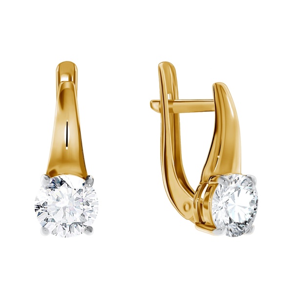 Серьги из серебра с фианитами со скидкой Серьги из серебра с фианитами со скидкой