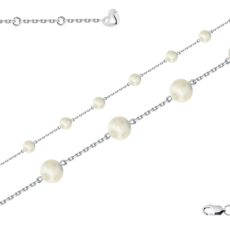 Купить браслет из серебра с жемчугами