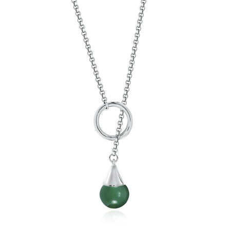 Колье из серебра с агатом 8340390868-65-60