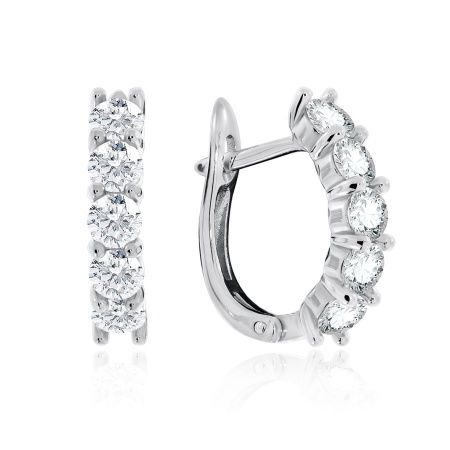 Серьги из серебра с фианитами