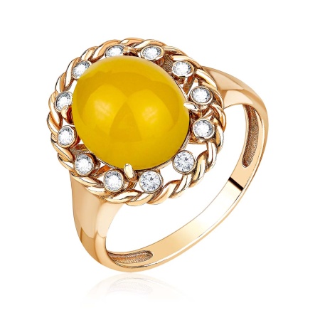 Купить кольцо из серебра с агатом и фианитами в интернет-магазине KRASNOE