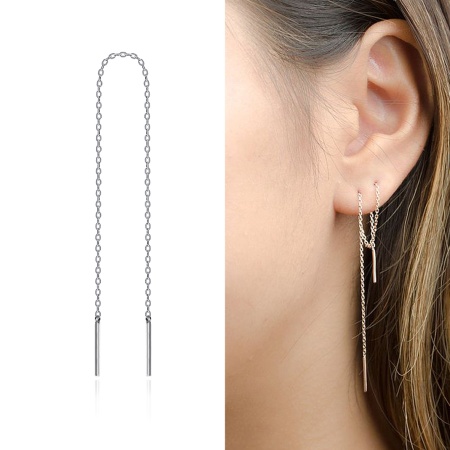 Серьги из серебра без вставок