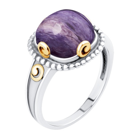 Купить кольцо из серебра с чароитом в интернет-магазине KRASNOE