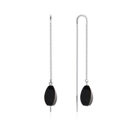 Серьги из серебра с агатом