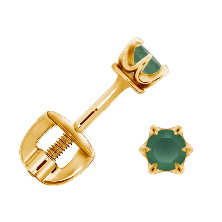 Пусеты из серебра с агатами П320390230-60 от KRASNOE, металл Серебро, вставка Агат