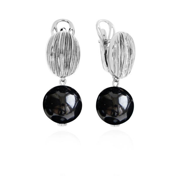 Серьги из серебра с агатами 2340391387-20 от KRASNOE, металл Серебро, вставка Агат