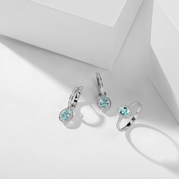 Серьги из золота с турмалинами и бриллиантами ti amo