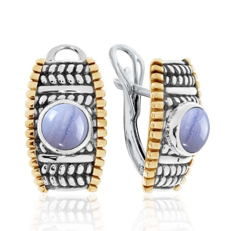 Серьги из серебра с агатами 2317391755-84 от KRASNOE, металл Серебро, вставка Агат