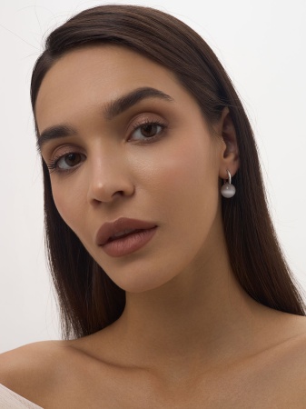 Серьги из серебра  2340264318-21 от KRASNOE, металл Серебро, вставка Кошачий глаз