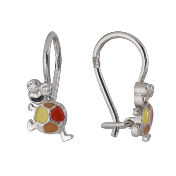 Серьги из серебра с фианитами 3647014106-1 от KRASNOE, металл Серебро, вставка Фианит