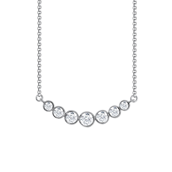 Колье из серебра с фианитами