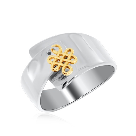 Кольцо из серебра без вставок со скидкой