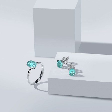 Пусеты из золота с бриллиантом 2740082625-78 от KRASNOE, металл Золото, вставка 