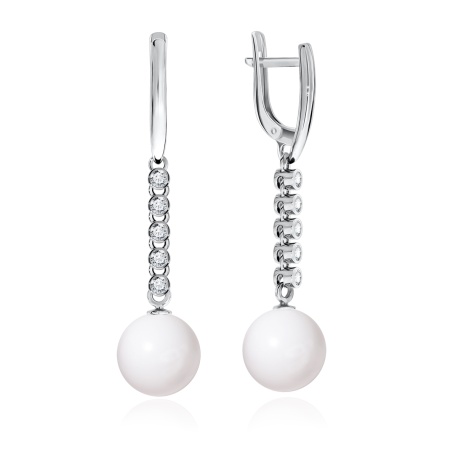 Серьги из серебра с агатами и фианитами 2340391042л-10 от KRASNOE, металл Серебро, вставка Агат