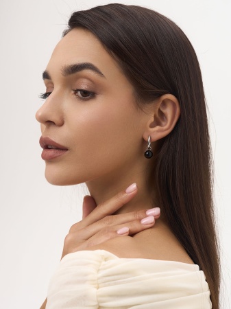 Серьги из серебра с агатами