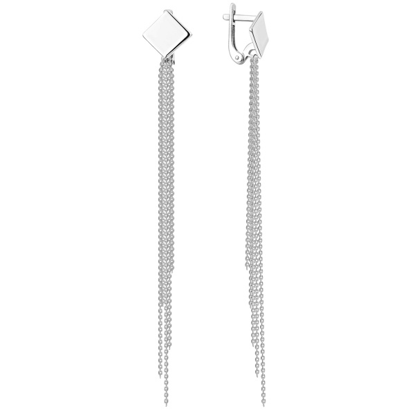 Серьги из серебра без вставок в ювелирном интернет-магазине