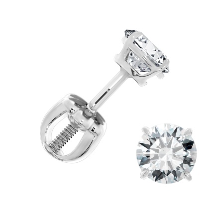 Пусеты из золота с бриллиантами