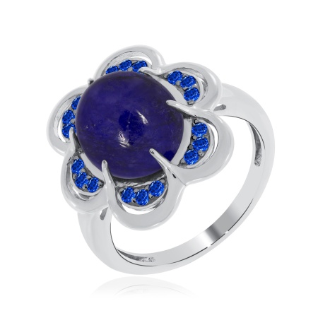 Купить кольцо из серебра с агатом и ситаллами в интернет-магазине KRASNOE