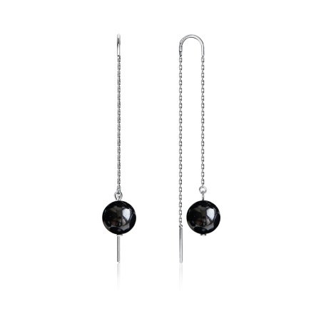 Серьги из серебра с агатами