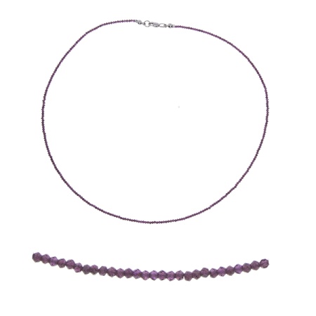 Бусы из серебра с родолитами 8340446047-45