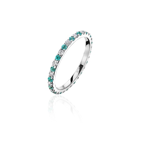 Купить кольцо из золота с бриллиантами и турмалинами в интернет-магазине KRASNOE