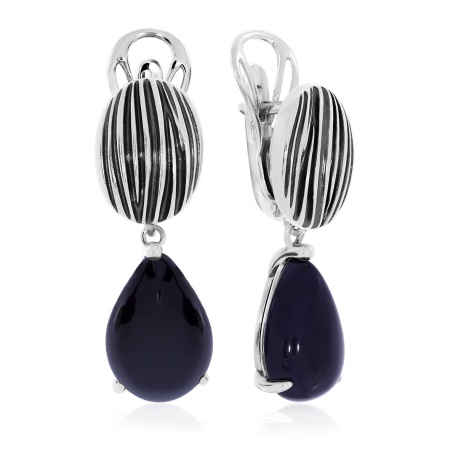 Серьги из серебра с агатами 2310391374-20 от KRASNOE, металл Серебро, вставка Агат