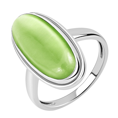 Купить кольцо из серебра с кошачим глазом в интернет-магазине KRASNOE