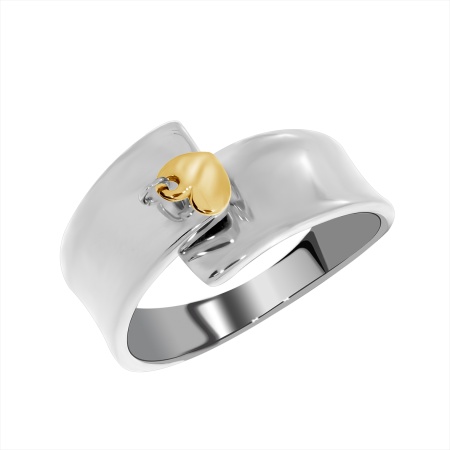 Кольцо из серебра без вставок со скидкой