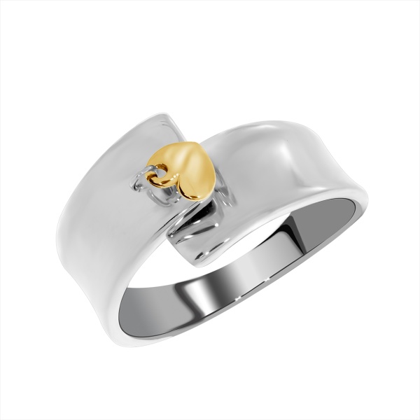 Кольцо из серебра без вставок со скидкой