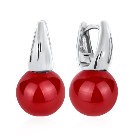 Серьги из серебра с агатами 2340390799-31 от KRASNOE, металл Серебро, вставка 