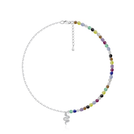 Колье из серебра с фианитом 8340395649л-16-40