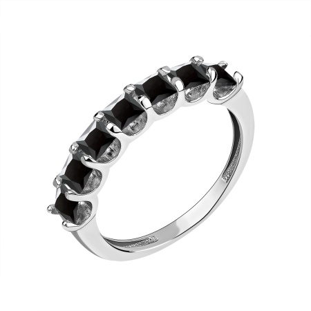 Кольцо из серебра с фианитами со скидкой