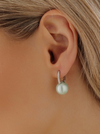 Серьги из серебра с жемчугом со скидкой