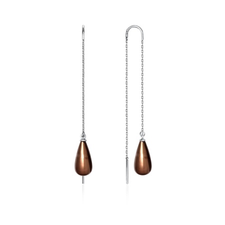 Серьги из серебра с жемчугом со скидкой