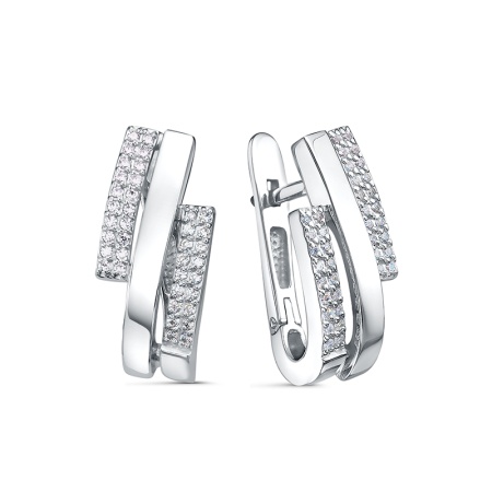 Серьги из серебра с1205870 от KRASNOE, металл Серебро, вставка Фианит