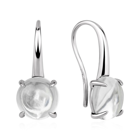 Серьги из серебра с горным хрусталем