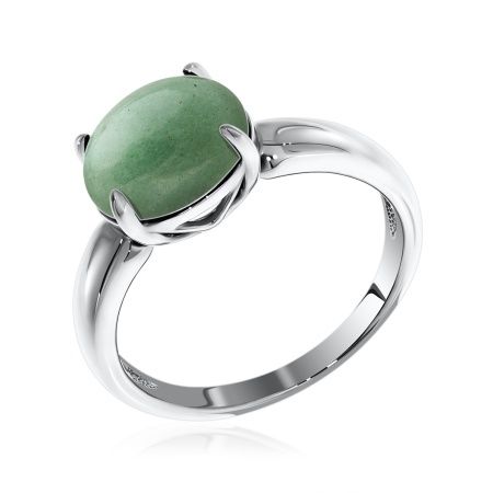 Купить кольцо из серебра с авантюрином в интернет-магазине KRASNOE