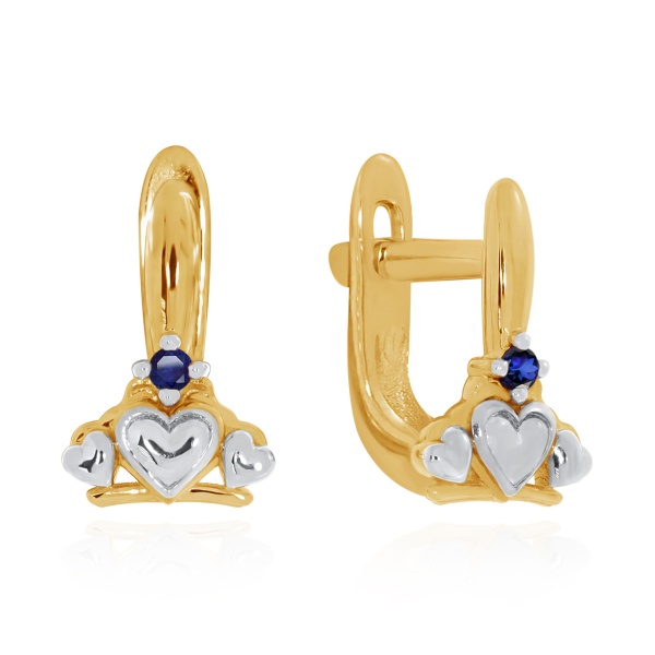 Серьги из золота с фианитами