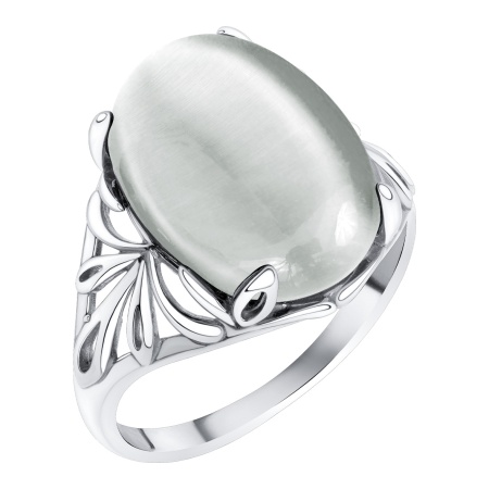 Купить кольцо из серебра с кошачий глазом в интернет-магазине KRASNOE