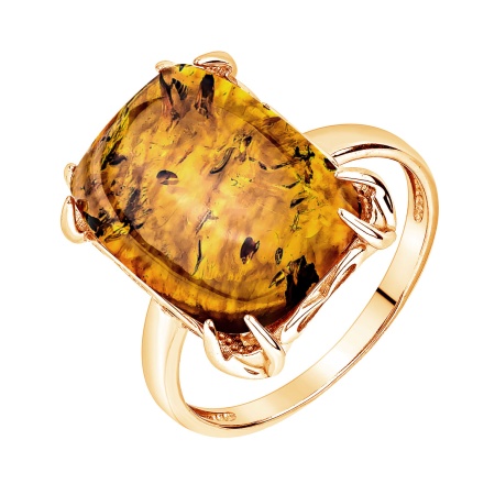 Купить кольцо из серебра с янтарём в интернет-магазине KRASNOE