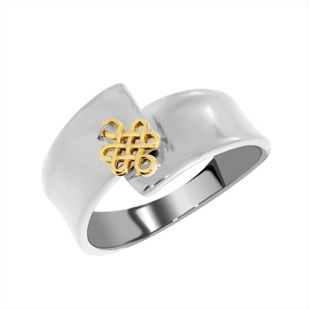 Кольцо из серебра без вставок со скидкой