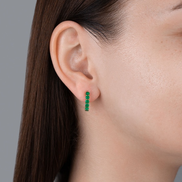 Серьги из серебра с агатами со скидкой