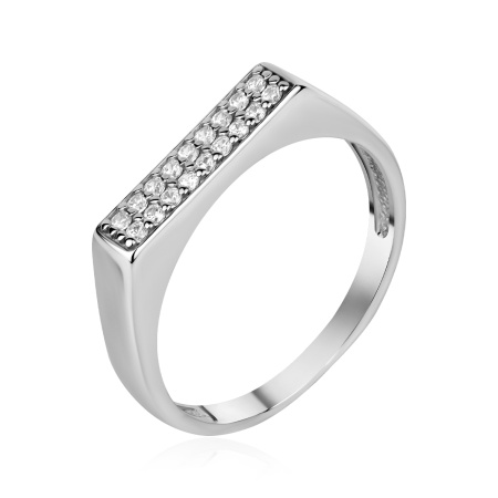 Кольцо из серебра с фианитами