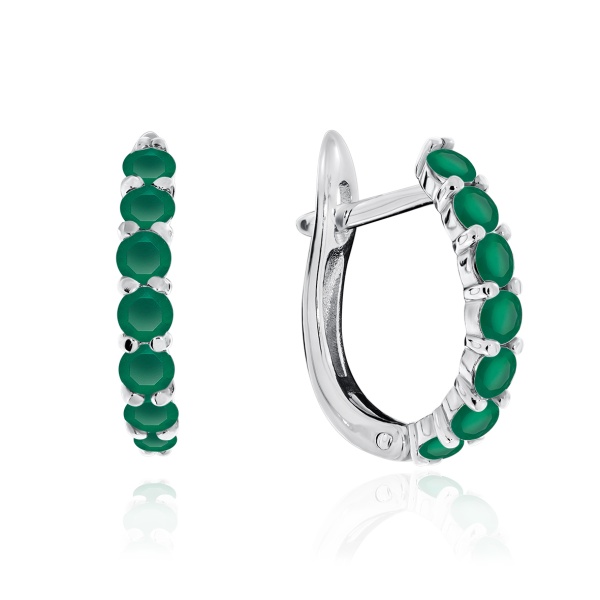 Серьги из серебра с агатами со скидкой Серьги из серебра с агатами со скидкой