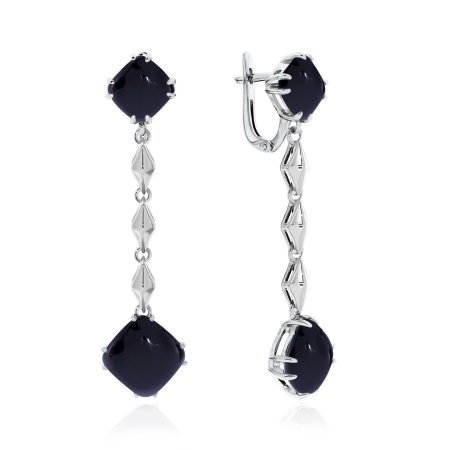 Серьги из серебра с агатами 2340391201-20 от KRASNOE, металл Серебро, вставка Агат Серьги из серебра с агатами 2340391201-20 от KRASNOE, металл Серебро, вставка Агат