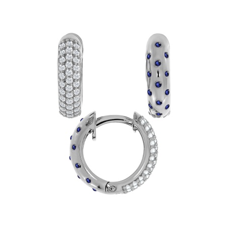 Серьги из серебра с ситаллами и фианитами 2340871276л-82 от KRASNOE, металл Серебро, вставка Ситалл