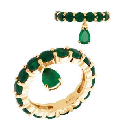 Купить кольцо из серебра с агатами в интернет-магазине KRASNOE