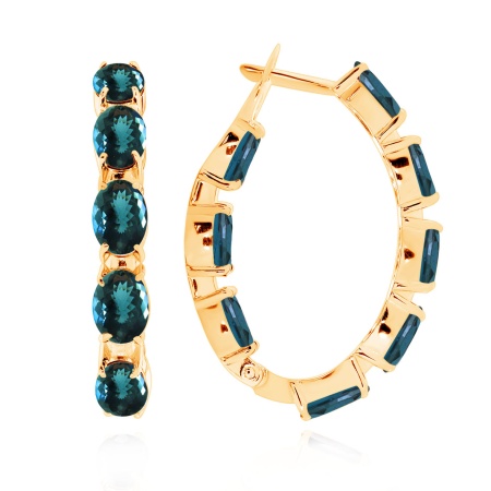 Серьги из серебра с топазом